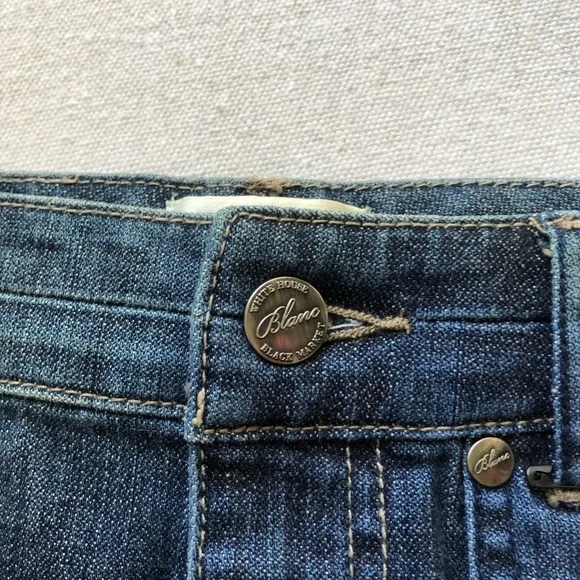 White House Black Market Blanc Denim Skirt - Picture 2 of 10